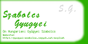 szabolcs gyugyei business card